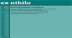Desktop Screenshot of ex-nihilo.de