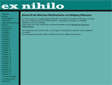 Tablet Screenshot of ex-nihilo.de